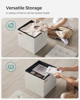 Small Ottoman Footstool With Hidden Storage, 5 of 7