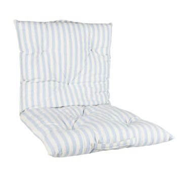 Mattress Cushion Frederik Dusty Blue And White Stripes, 3 of 6