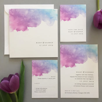 Watercolour Wedding Save The Date Cards, 5 of 5
