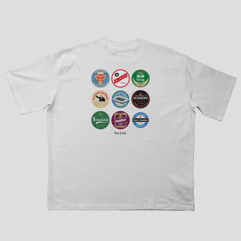 Leicester Beer Mats Oversized T Shirt, 2 of 10