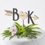 Personalised Arrow Initial Cake Topper, thumbnail 1 of 11