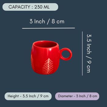 Christmas Tree Cuddle Mug Red, 3 of 3