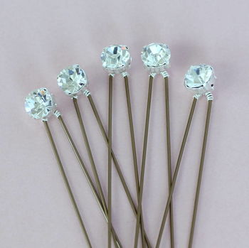 Set Of Five Diamante Wedding Hairpins, 3 of 6