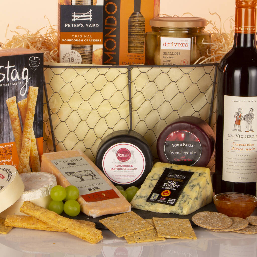 Cheese Lovers Gift Basket By Virginia Hayward | notonthehighstreet.com