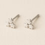 Sterling Silver Galaxy Star Stud Earrings, thumbnail 1 of 4