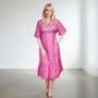 Zaria Silk Print Embroidered Dress 19, thumbnail 1 of 3