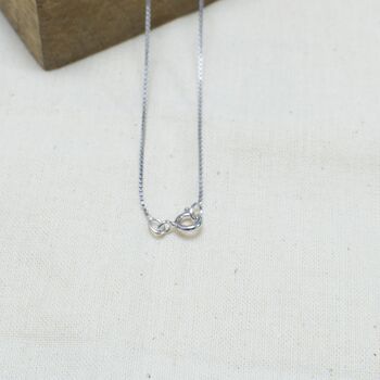Encased Rose Bud Heart Necklace In Sterling Silver, 2 of 2