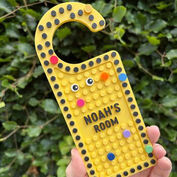 Personalised Lego Compatible Door Hanger, 5 of 6