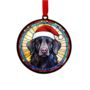 Flat Coated Retriever In Santa Hat Suncatcher Decoration, thumbnail 5 of 6