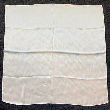 Ivory White Silky Square Scarf, 2 of 3