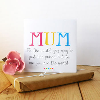 World To Me Mum Card, 2 of 8