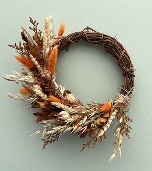 Small Dried Flower Autumn Wreath, 4 of 9