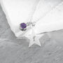 Personalised Silver Star + Birthstone Crystal Necklace, thumbnail 7 of 9