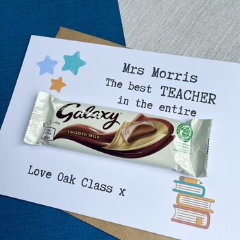 Teacher/Teaching Assistant Thank You Chocolate Card, 3 of 4