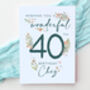 Personalised Adult Age Birthday Card Floral, thumbnail 2 of 4