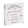 Personalised Merry Christmas Acrylic Plaque Gift For Auntie And Uncle, thumbnail 2 of 5