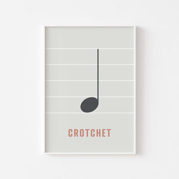 Crotchet Note Print | Music Theory Poster, 2 of 10