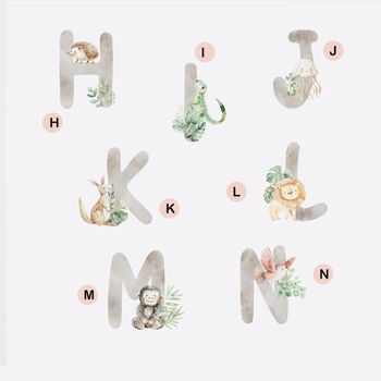 Personalised Animal Alphabet Initial Daughter Birthday Card *A Z Options, 3 of 10