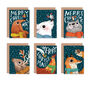 Pack Of Twelve Festive Animal Christmas Cards, thumbnail 1 of 8