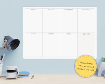 Weekly Planner Aluminium Wall Whiteboard, 6 of 7