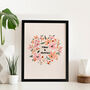'Vibin And Thrivin' Positive Quote Art Print, thumbnail 1 of 4