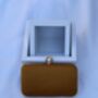Embroidered Rectangle Clutch In Orange Colour, thumbnail 4 of 6