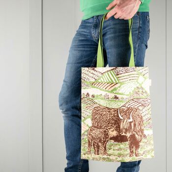 Highland Cow Love Tote Bag, 3 of 10