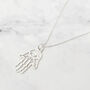 Hamsa Hand Protective Charm Sterling Silver Necklace, thumbnail 1 of 4