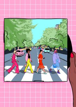 Abbey Road Feminist Illustrated Print, 3 of 5