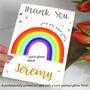 Personalised Rainbow Thank You Card, thumbnail 2 of 5