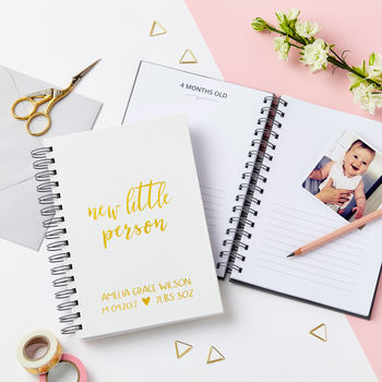 Personalised 'Little Person' Baby Journal, 9 of 9
