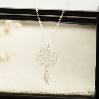 Dream Catcher Sterling Silver Necklace On Gift Card, 2 of 9