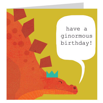 Stegosaurus Dinosaur Birthday Card, 3 of 7