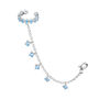 Millie Silver Turquoise Chunky Ear Cuff And Droplet Chain, thumbnail 1 of 2