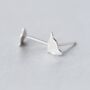 Sterling Silver Fox Face Stud Earrings, thumbnail 4 of 4