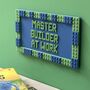 Lego Compatible Master Builder Door Sign, thumbnail 3 of 4