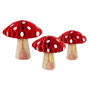 Red And White Honeycomb Mushroom Decorations Fairy Party, thumbnail 2 of 5