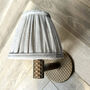 Linen Gathered Lampshade, Duplex Fitting, thumbnail 3 of 5
