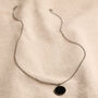 Men's Personalised Stainless Steel Onyx Disc Necklace, thumbnail 5 of 9