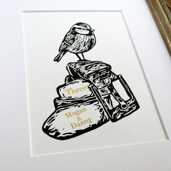 Personalised 'Leather' Third Wedding Anniversary Print, 5 of 10