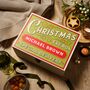 Traditional Green And Red Full Colour Wooden Personalised Christmas Eve Box, thumbnail 1 of 2