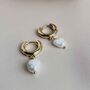 Alessia Freshwater Pearl Charm Hoops, thumbnail 4 of 5