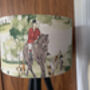 Hounds Hunting Scene Country Drum Lampshade, thumbnail 1 of 3