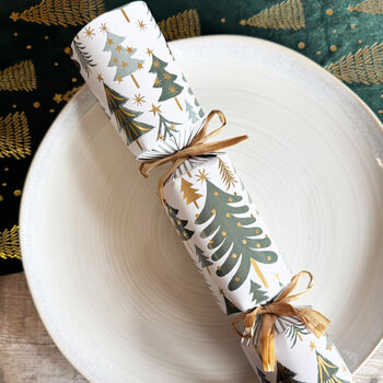 Green Tree Themed Christmas Crackers Pack Of Six, 2 of 7