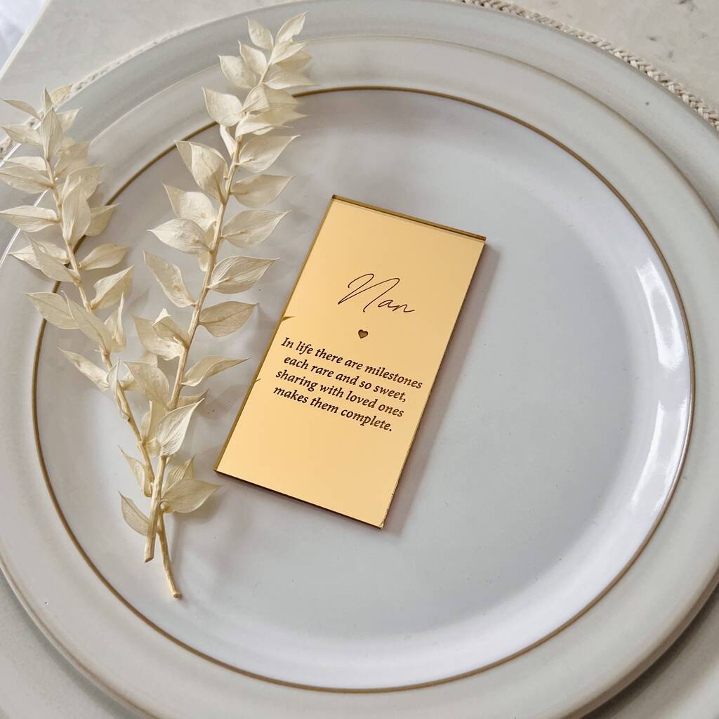 Grandparent Gold Silver Wedding Place Setting, 1 of 2