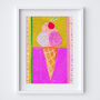 Ice Cream Cone Art Print Summer Gelato Poster, thumbnail 11 of 12