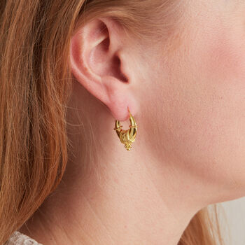 Gold Plated Silver Boho Hoops, 4 of 9