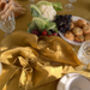 Eloisa Mustard Cotton Napkins With Pleating Channels Set Of Two, thumbnail 3 of 5