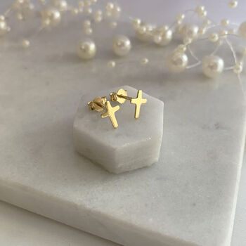 Yellow Gold Christening Earrings – ‘On Your Christening’v, 2 of 4