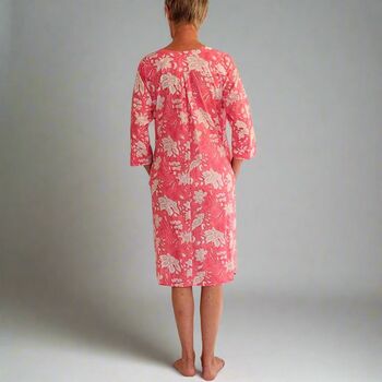 Kaftan Florence Nightdress In Flamenco Botanic Print, 4 of 7